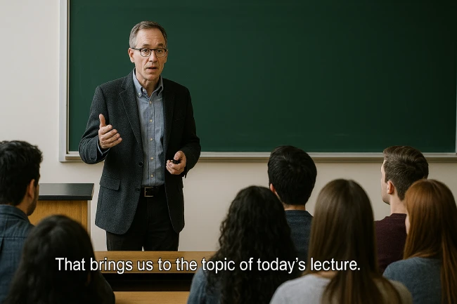 Subtitles can improve the communication between educators and students.